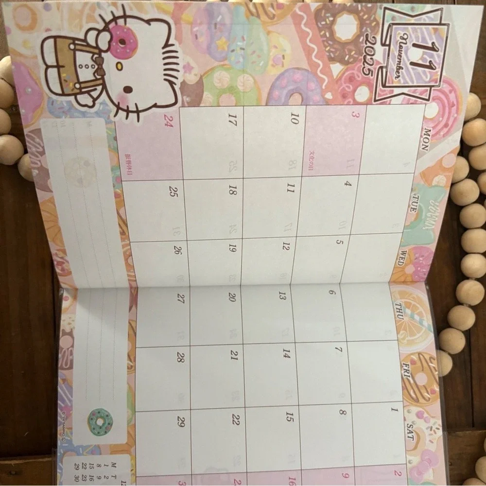 Sanrio 2025 Hello Kitty Calendar‎ 5x7 – Rare Kawaii Stationery Collectible